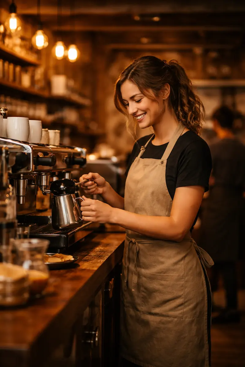 Inside Cafe 8848 — warm atmosphere and expert baristas